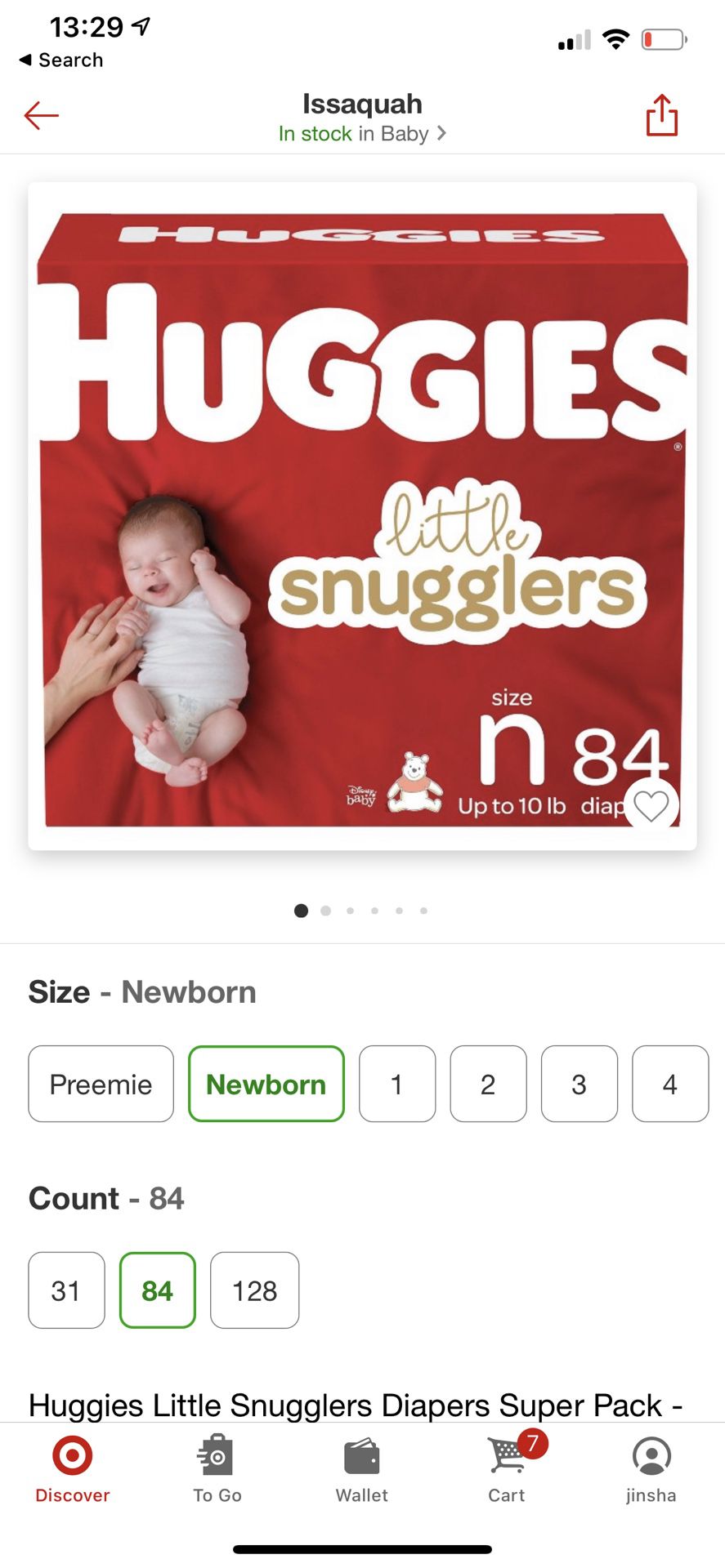 huggies Newborn Diaper (open Box Only )