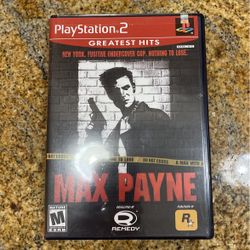 Max Payne (Sony PlayStation 2, PS2, 2001) GH CIB W/ Manual 