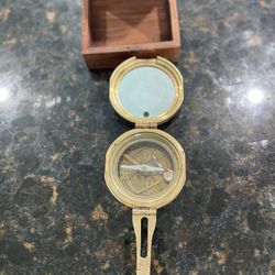 Vintage Brass Compass