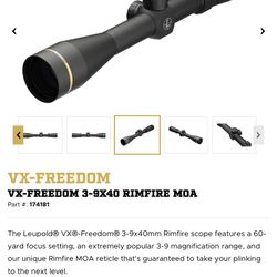 VX-FREEDOM 3-9X40 RIMFIRE MOA