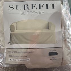 Ivory Surefit couch slipcover. BRAND NEW