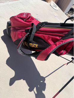 Rebel black and red young boys golf bag