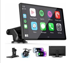 9" Wireless CarPlay Screen with Apple Car Play & Android Auto for Car, OTA Updates, Backup Camera, Bluetooth 5.0, Mirror Link, Voice Control, GPS Navi