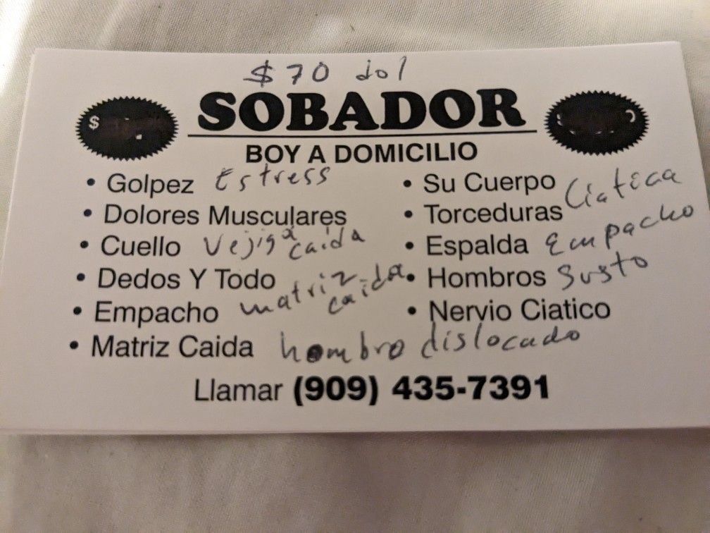 Sobador A Domicilio
