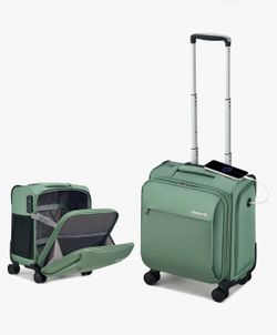 Hanke Green Rolling Carry-On Suitcase Luggage