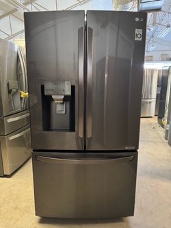 LG Black Stainless Steel Fridge