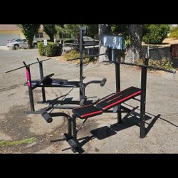 Benchpress Benches And Weights With Bars 