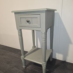 Midcentury  Modern Small Accent Table with Shelf
