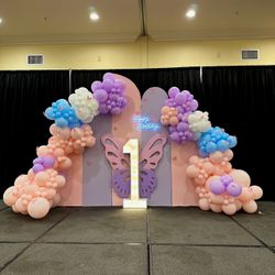 Backdrop,balloons,butterflies, 