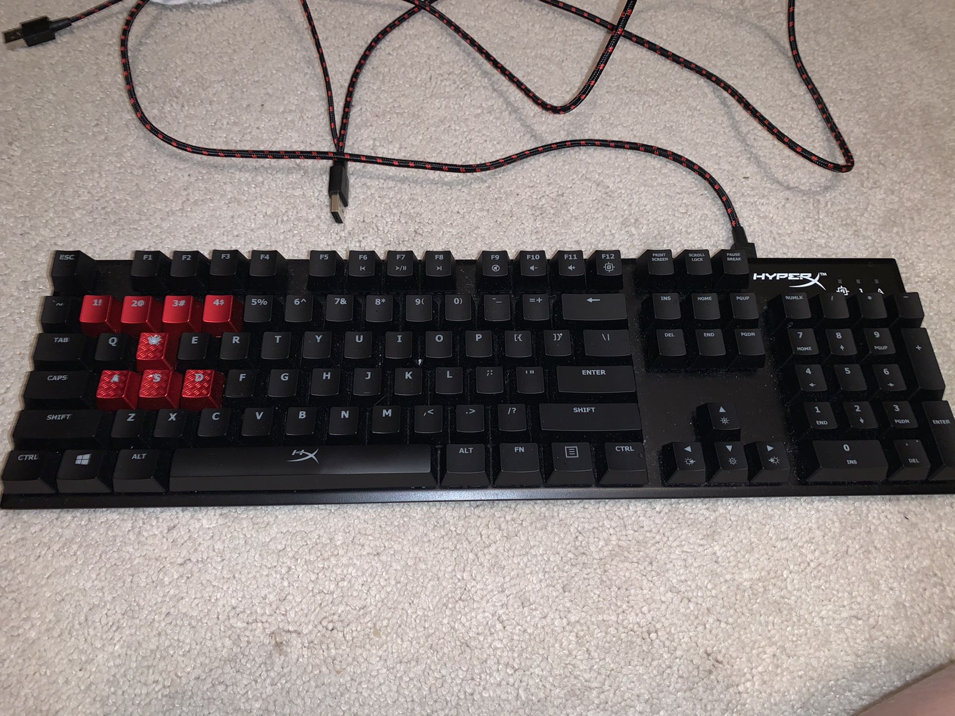 HyperX - Alloy FPS Wired Gaming Mechanical Cherry MX Blue Switch Keyboard with Backlighting - Black/Red
