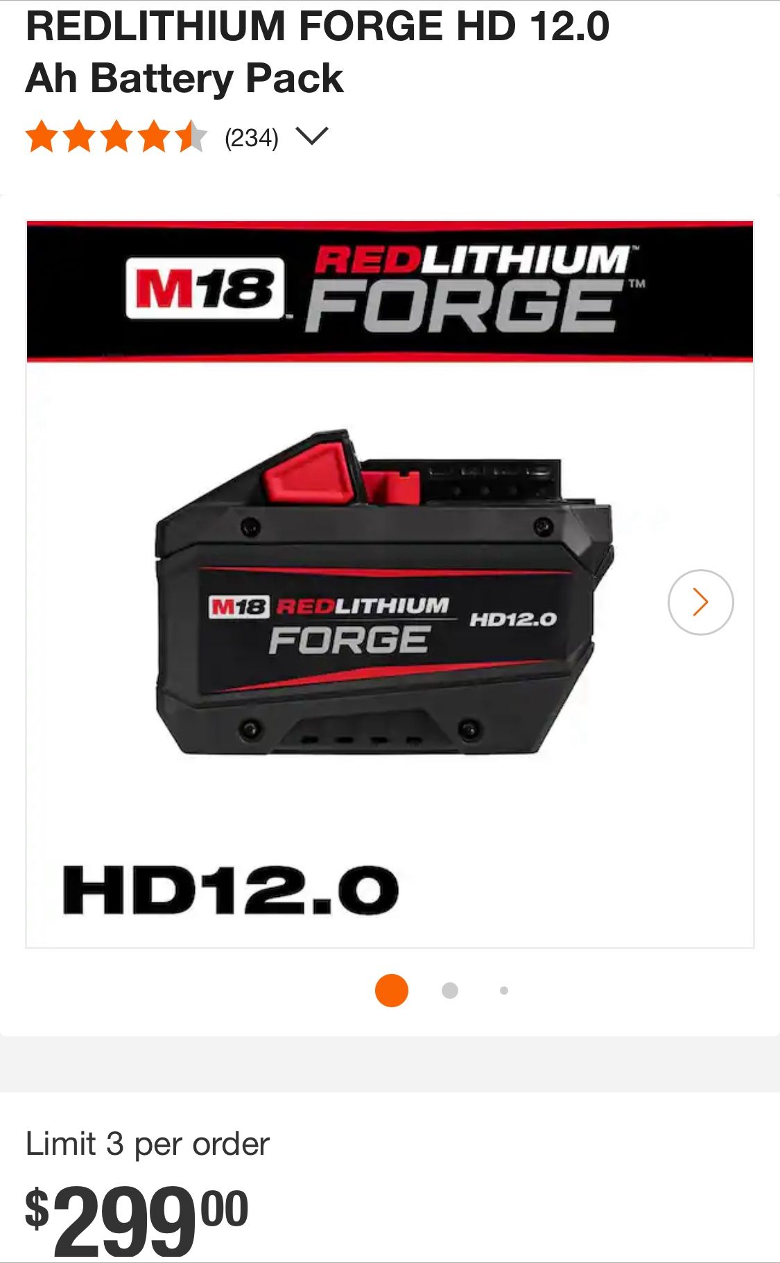 Milwaukee Forge 12.0 Battery Brand New