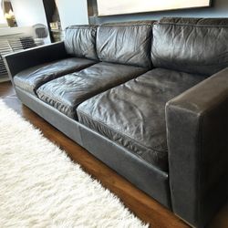 Free Delivery Restoration Hardware Leather Couch 