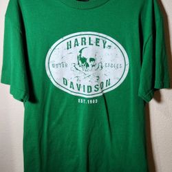 HARLEY DAVIDSON OUTPOST PUEBLO COLORADO MEN'S LARGE T-SHIRT GREEN