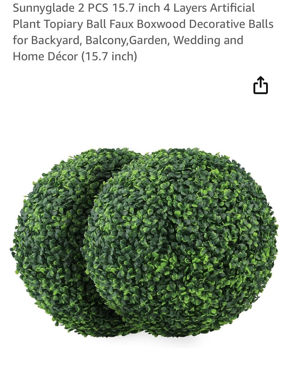 2 Topiary Balls 