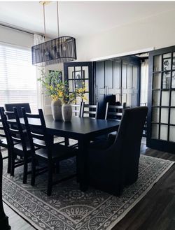 Black Dining Table Set
