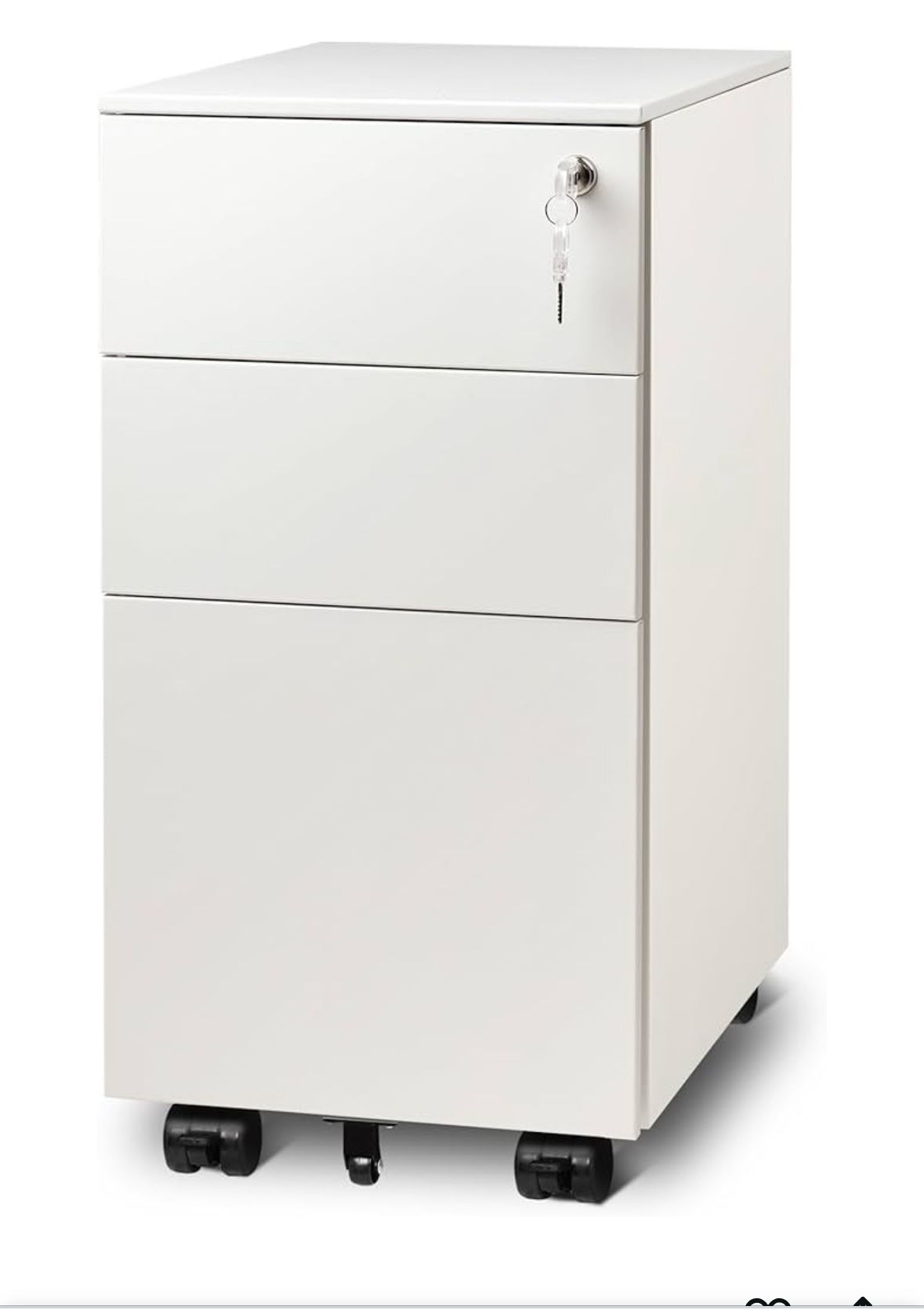 Devaise 3-drawer Filing Cabinet- White