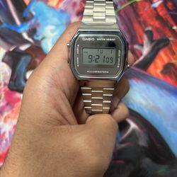 Casio A168W-1 Illuminator Digital Watch – Stainless Steel – Retro Classic – Clean Condition