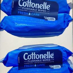 Cottonelle 2  Pack  Flushable Wipes $3.50 Each Pack