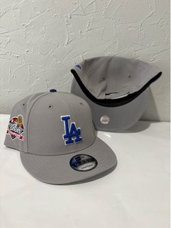 MLB new era Los Angeles dodgers grey 2024 World Series champions patch 9forty A frame SnapBack hats