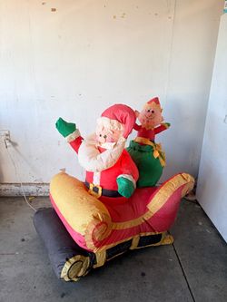 Christmas Santa and Elf  inflatable