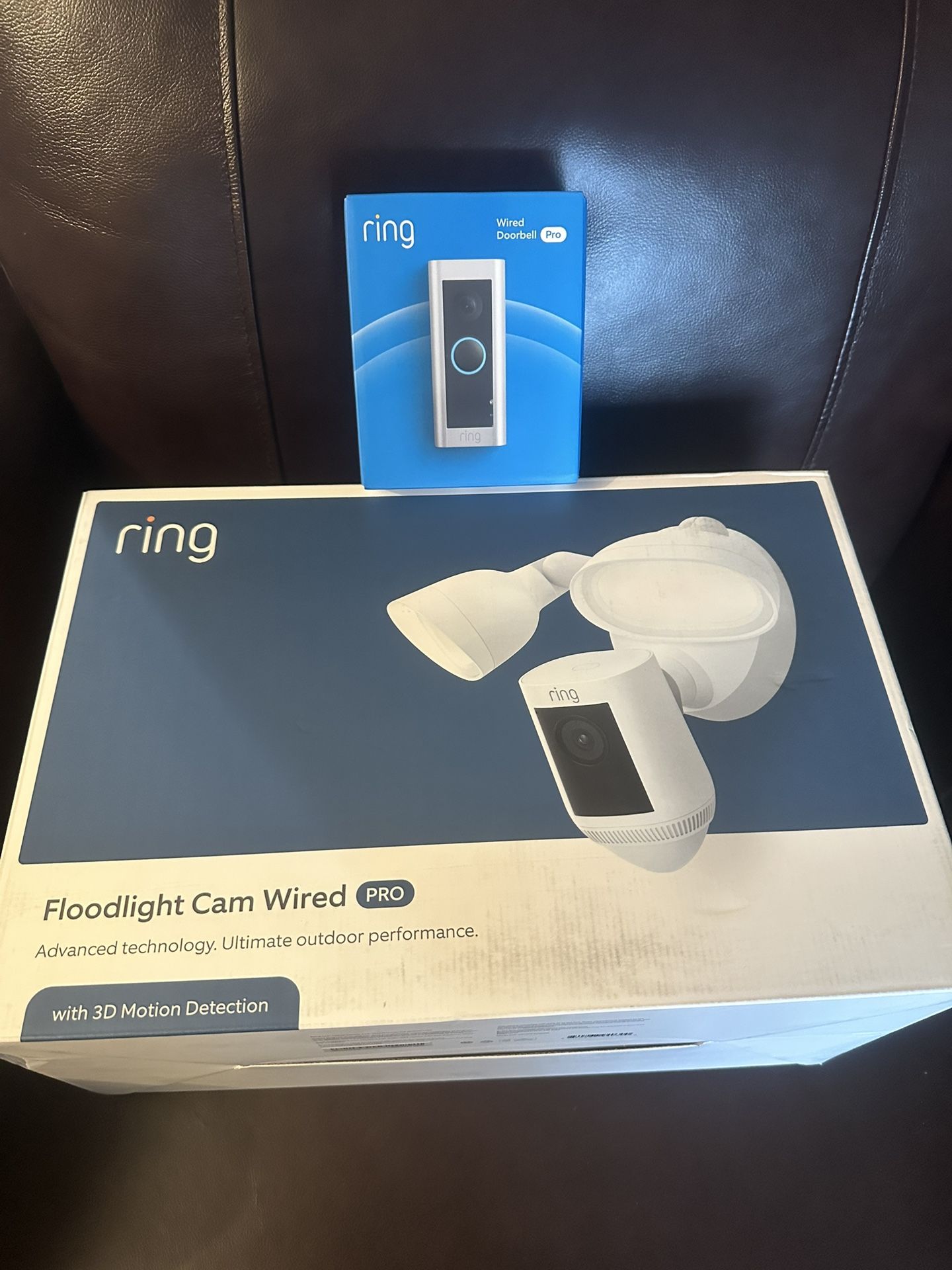Ring Wired Floodlight Cam Pro + Wired Doorbell Pro bundle