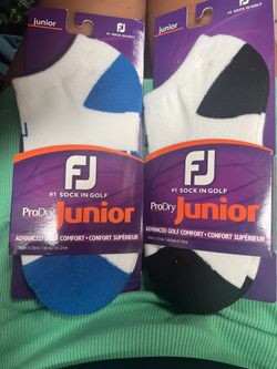 New Set Of 2- FootJoy ProDry Junior Low Cut Golf Socks