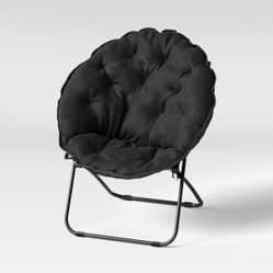 Black And Grey Saucer/Bucket Lounge Chair