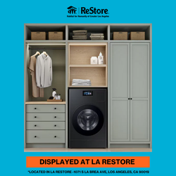 Samsung Bespoke Traditional Drying 5.3-cu ft Vented All-In-One Washer Dryer Combo with Steam Cycle ( Brushed Black )