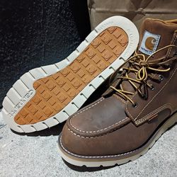 Carhartt Men's 6" Moc Toe Wedge Waterproof Work Boots. 