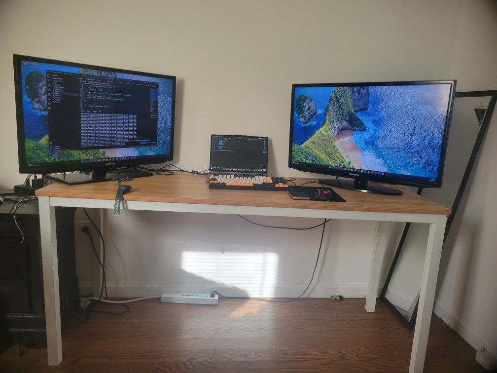 Large Work Desk - 62" L × 23" W × 29" H