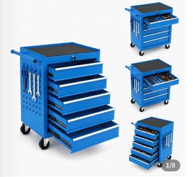 Garvee 26-Inch Rolling Tool Chest with Wheels, 5-Drawer Lockable Tool Storage Cabinet/Tool Cart - Drawer