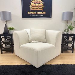 Four Hands Ivory Wedge Accent Chair 