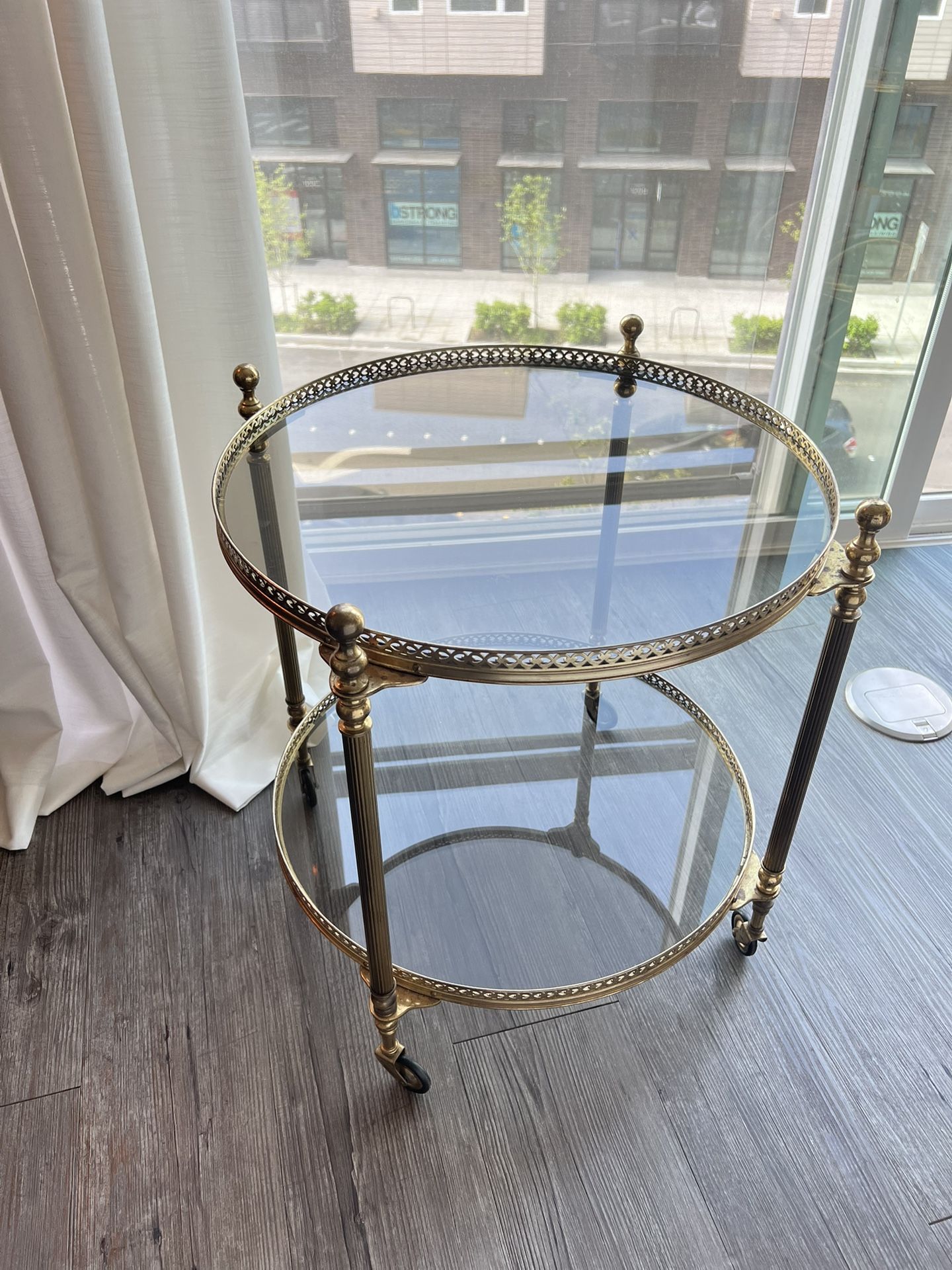 Vintage Brass Bar Cart