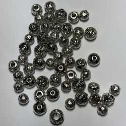 Free Delivery - Lot Of Tibetan Silver Beads & Crimp For Jewelry And Crafts