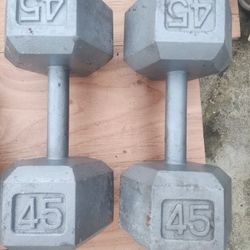 45 Pound Dumbbells