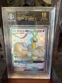2019 Sun & Moon Hidden Fates Shiny Altaria Black Label BGS 10