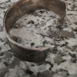 Tarnished silver cuff