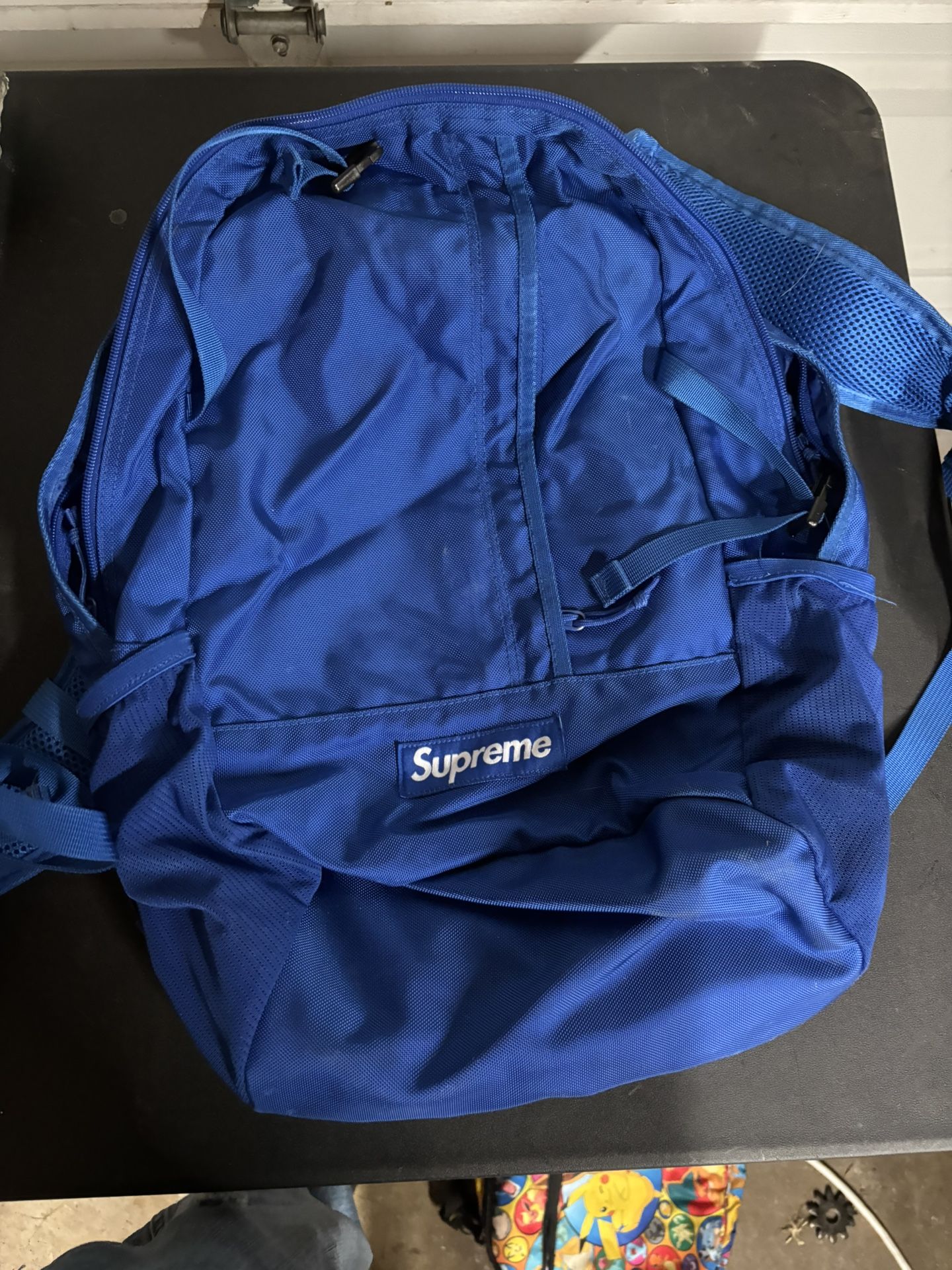 Blue supreme backpack