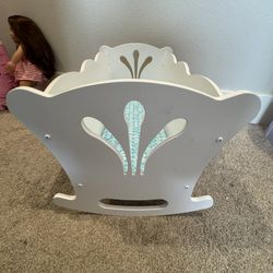Wood Doll Cradle