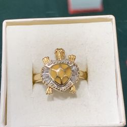 14k Turtle Ring 