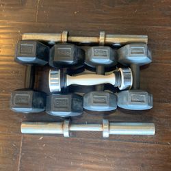 2 Sets Of Dumbbells And 1 Olympic Set 