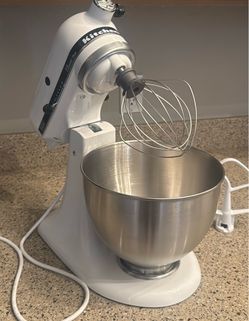 KitchenAid White and Black Mixer