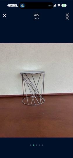 One Round Heavy Metal West Elm Table