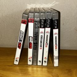 Sports Games Bundle For The PlayStation 3(PS3) Used.
