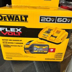 DEWALT 20V/60V MAX FLEXVOLT Lithium-Ion 9.0Ah Battery and Charger Starter Kit