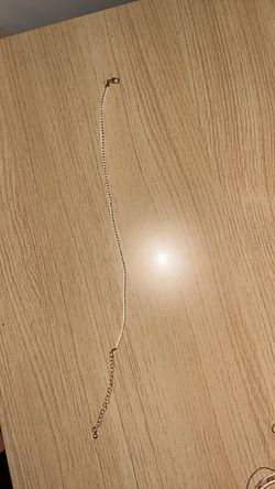 Dainty White gold detailed Chain choker