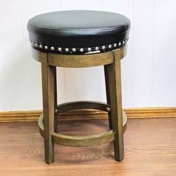 24×17 Lexicon Kenware Faux Leather Swivel Counter Stool
