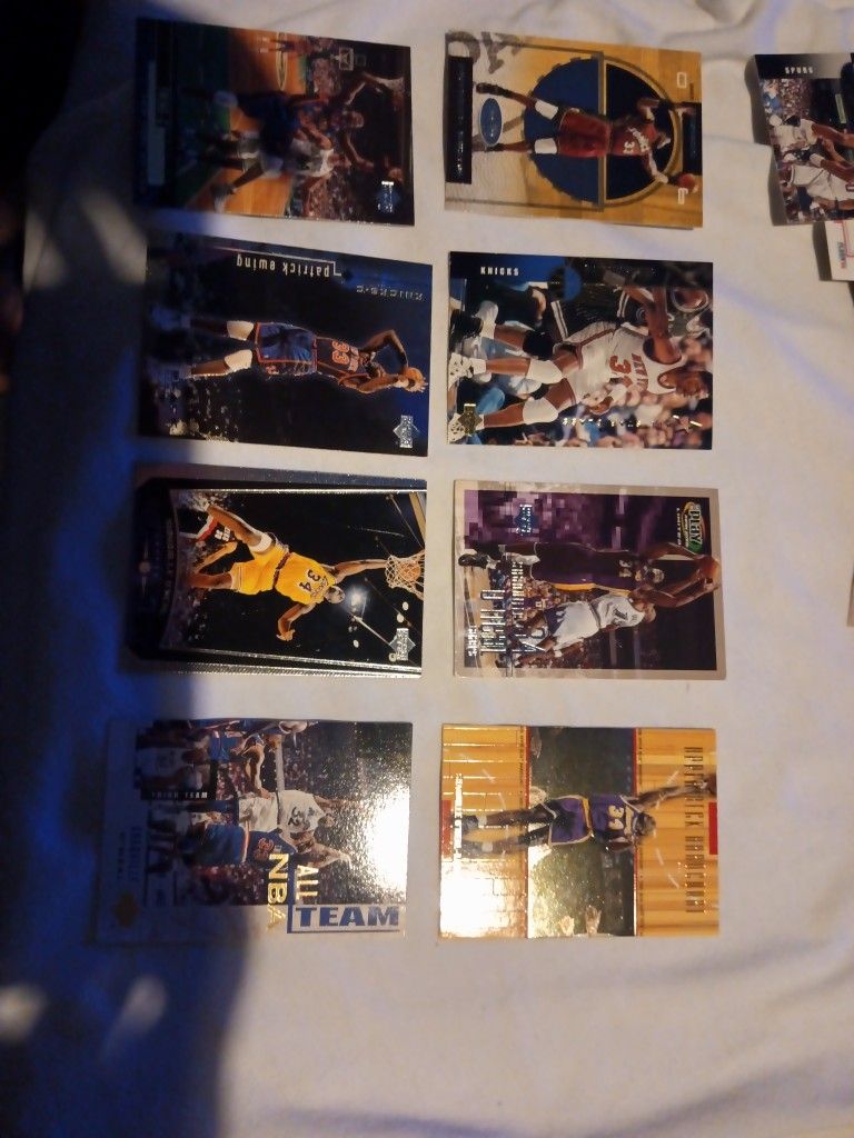 NBA Card Lot Upper Deck Shaq And Ewing Mint