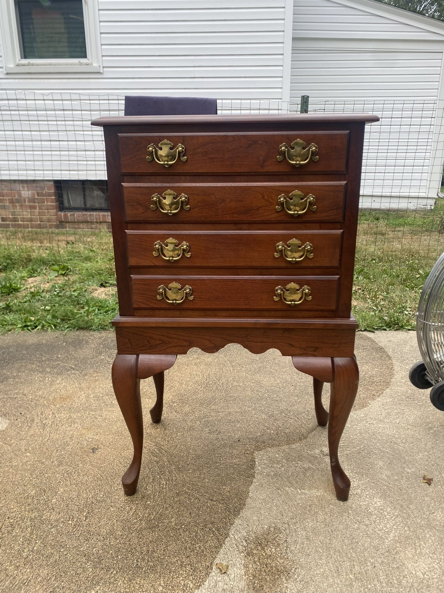Cherry Queen Anne Style Silver Chest