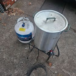 Deep fryer propane set up